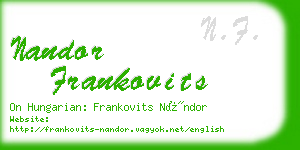 nandor frankovits business card